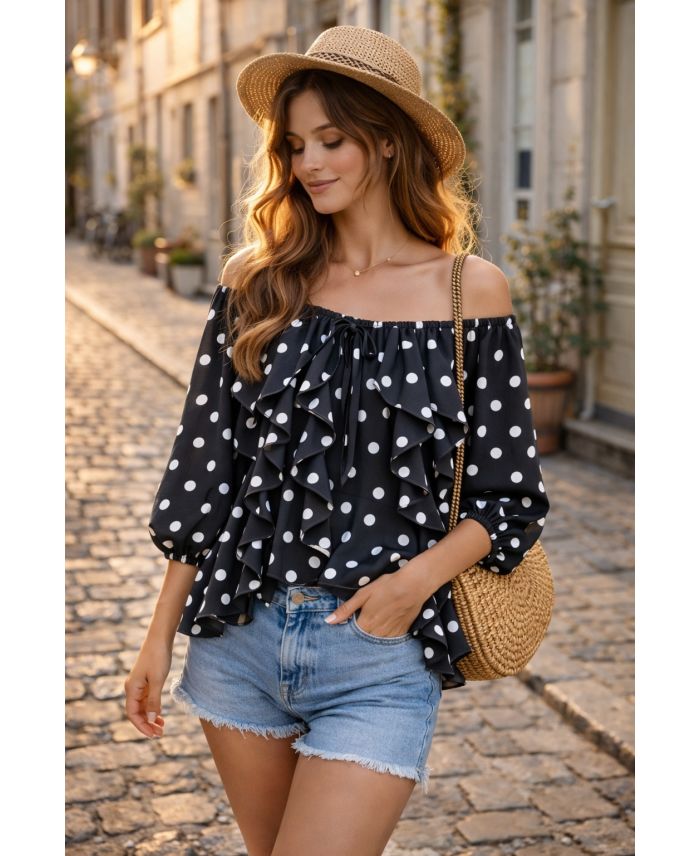 Blouse épaules dénudées