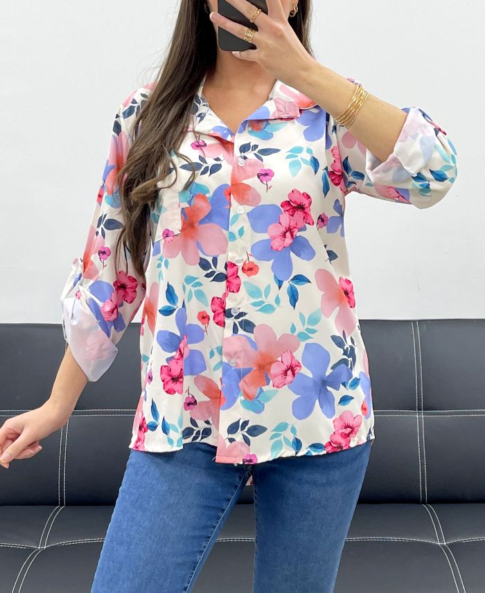 Chemise florale coloré