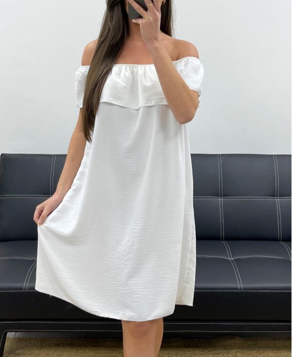 Robe fluide épaules dénudées