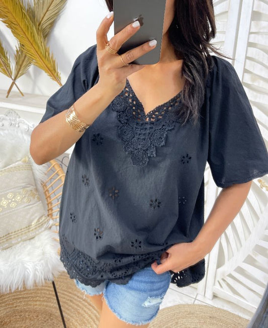 Tunique en broderie anglaise
